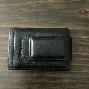 CLAIBORNE Leather Money Clip Slim Front Pocket Wallet Magnetic ID Credit Card